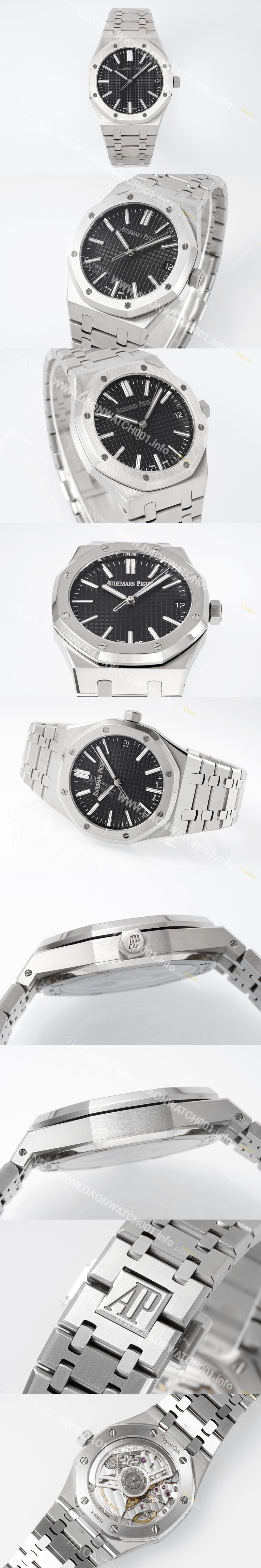 홍콩명품 [오데마피게] 남성용 로얄오크 셀프와인딩 15510ST.OO.1320ST.07 41mm 오토매틱 Cal.4302 무브먼트 블랙 와플 다이얼 aud6544