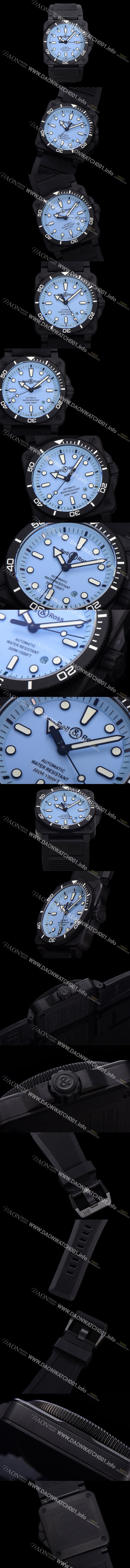 홍콩명품 [벨엔로즈] 남성용 인스트루먼트03 BR03A-D-LM-CESRB 오토매틱 2892타입 42mm 세라믹 우레탄줄 블루 다이얼 bel4108