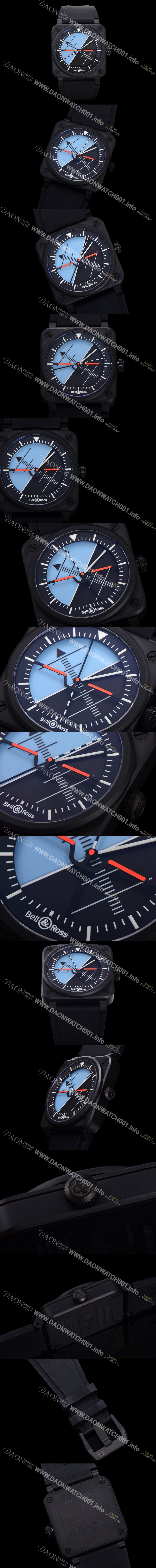 홍콩명품 [벨엔로즈] 남성용 인스트루먼트03 BR03A-HRZ-CE 오토매틱 2892타입 42mm 세라믹 우레탄줄 블랙/블루 다이얼 bel4109