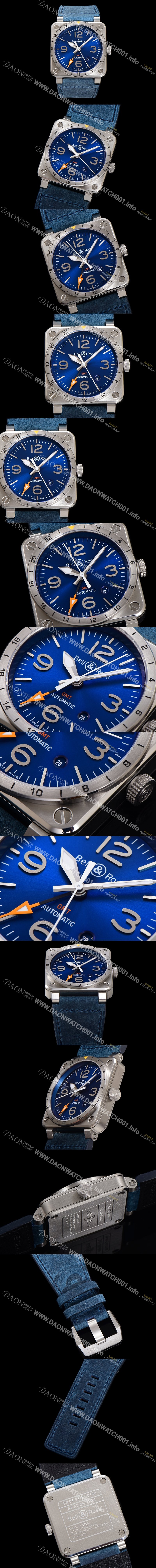 홍콩명품 [벨엔로즈] 남성용 인스트루먼트03 BR0393-BLU-STSCA 오토매틱 2836타입 42mm 우레탄줄 블루 다이얼 bel4117