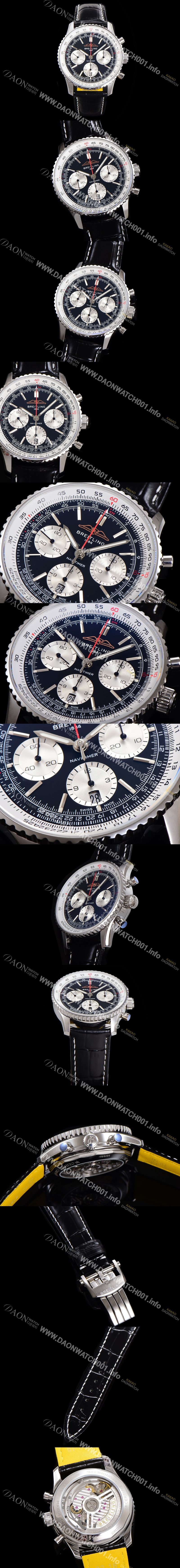 홍콩명품 [브라이틀링] 남성용 네비타이머 AB0138211B1P1 크로노그래프 ETA7750-2 타입 오토매틱 43mm 가죽줄 블랙 다이얼 bre5996
