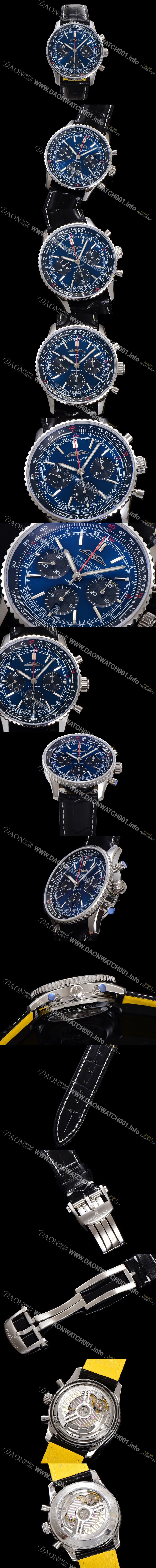 홍콩명품 [브라이틀링] 남성용 네비타이머 AB0139241C1P1 크로노그래프 ETA7750-2 타입 오토매틱 43mm 가죽줄 블루 다이얼 bre5999