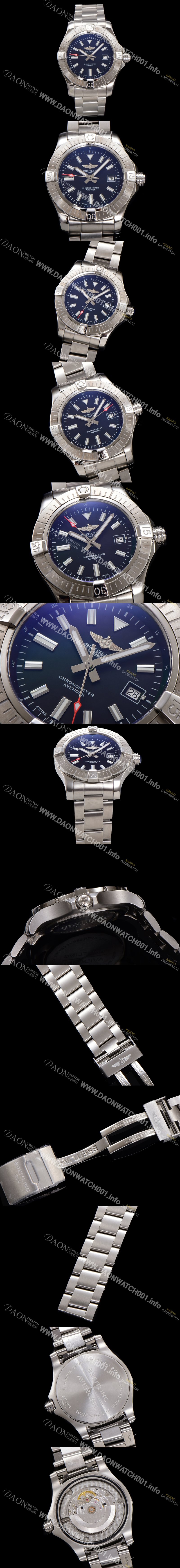 홍콩명품 [브라이틀링] 남성용 어벤져 A17318101B1A1 오토매틱 2824타입 44mm 메탈줄 블랙 다이얼 bre6052