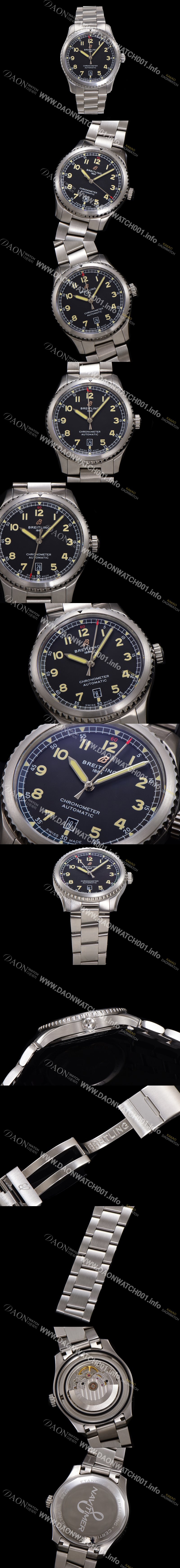 홍콩명품 [브라이틀링] 남성용 네비타이머 A17314101B1A1 오토매틱 2824 타입 41mm 메탈줄 블랙 다이얼 bre6053