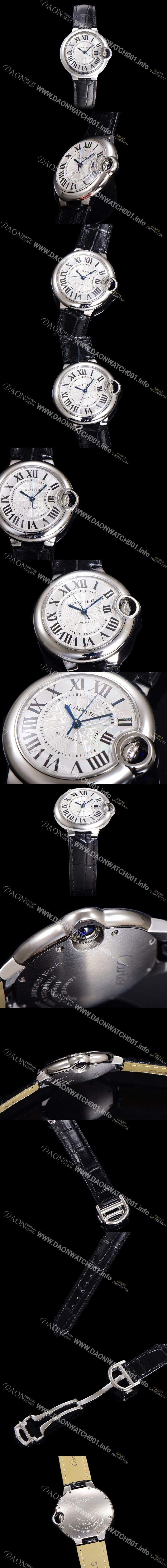 홍콩명품 [까르띠에] 여성용 신상 발롱블루 W6920085 가죽줄 화이트 다이얼 33mm 오토매틱 무브먼트 CAR0147