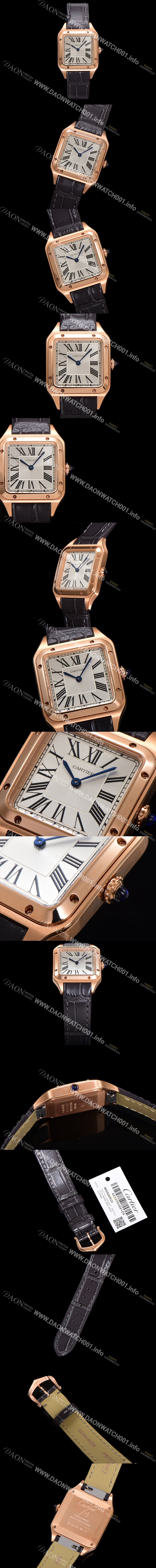 홍콩명품 [까르띠에] 여성용 산토스 WGSA0022 쿼츠 38mm S 사이즈 18K 로즈골드 화이트 다이얼 car69329