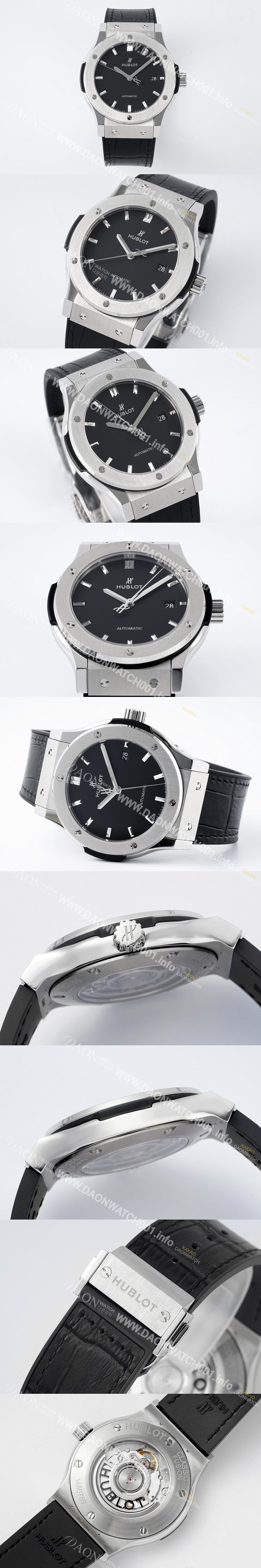 홍콩명품 [휴블렛] 남성용 클래식 퓨전 542.NX.1171.RX 42mm 오토매틱 2892 타입 가죽/러버 믹스 블랙 다이얼 hub2139