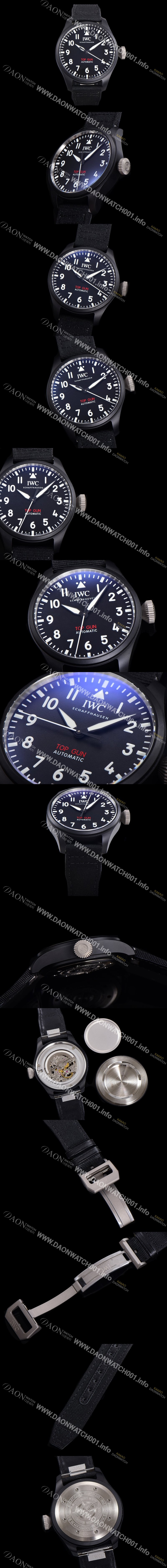 홍콩명품 [아이더블유씨] 남성용 파일럿 IW329801 오토매틱 43.8mm 세라믹재질 나토천/가죽줄 믹스 블랙 다이얼 iwc29049