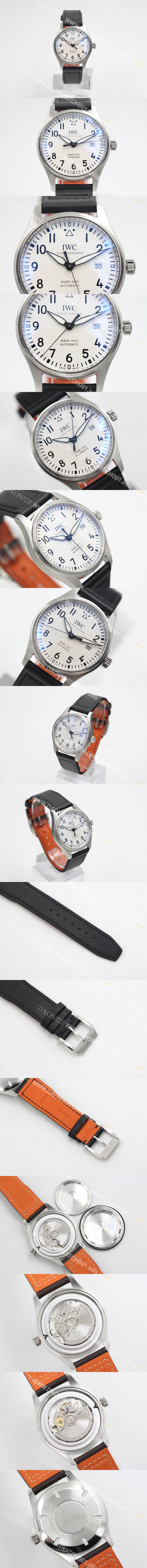 홍콩명품 [아이더블유씨] 남성용 파일럿 워치 마크 XVIII IW327004 어린왕자 에디션 센트럴 해킹 세컨즈 40mm 화이트 다이얼 오토매틱 무브먼트 iwc4077