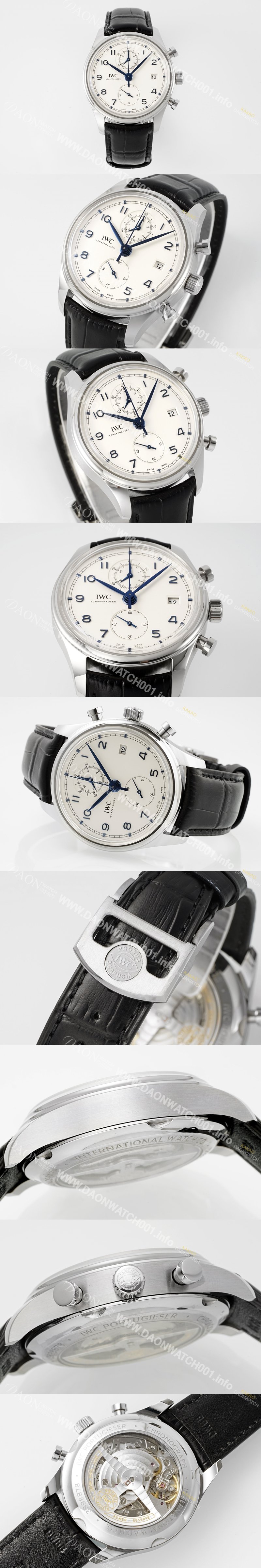 홍콩명품 [아이더블유씨] 남성용 포루투기즈 IW390303 크로노그래프 42mm 오토매틱 무브먼트 화이트 다이얼 iwc4098