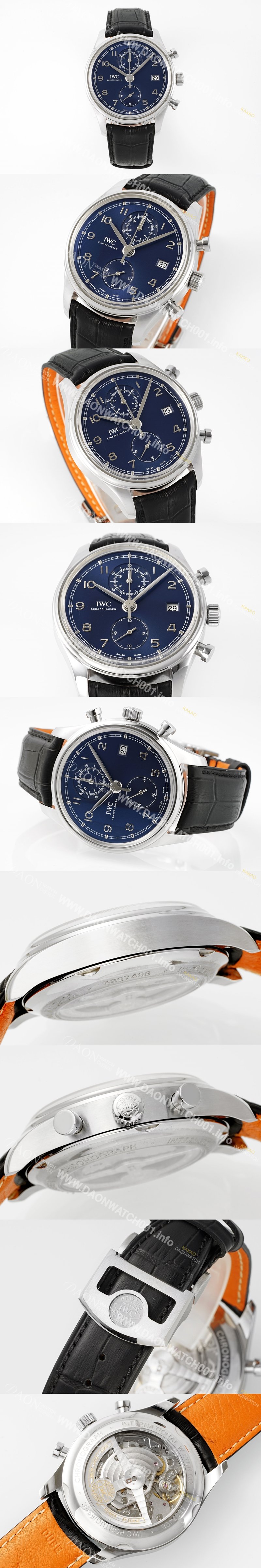 홍콩명품 [아이더블유씨] 남성용 포루투기즈 IW390302 크로노그래프 42mm 오토매틱 무브먼트 블루 다이얼 iwc4099