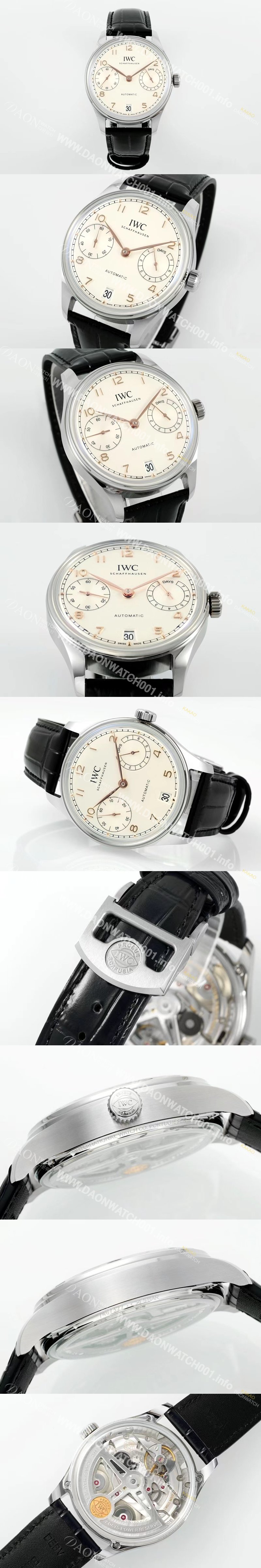 홍콩명품 [아이더블유씨] 남성용 포루투기즈 IW501701 세븐데이즈 42mm 오토매틱 무브먼트 화이트 다이얼 iwc4101