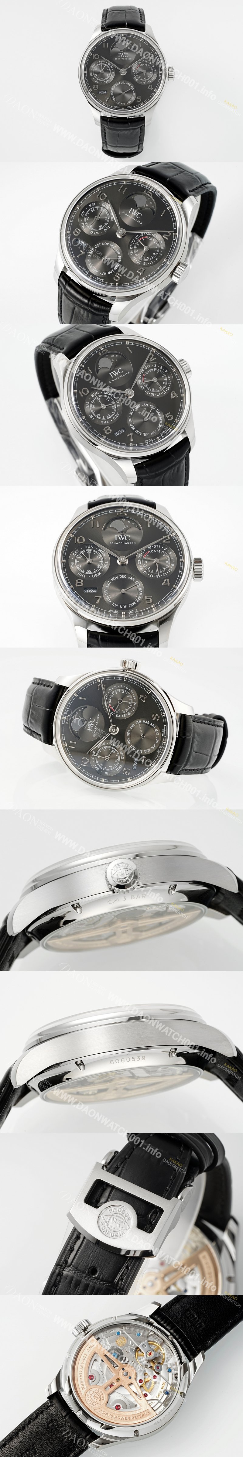 홍콩명품 [아이더블유씨] 남성용 포루투기즈 IW503301 퍼페추얼 캘린더 싱글 문 44mm 오토매틱 무브먼트 그레이 다이얼 iwc4106