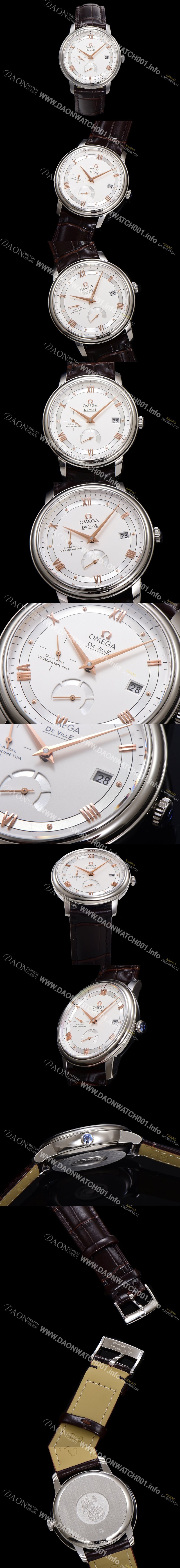 홍콩명품 [오메가] 남성용 드빌 424.13.40.21.02.001 프레스티지 코-액시얼 39.5mm 오토매틱 Cal.2627 타입 빈티지 실버 다이얼 omg0164