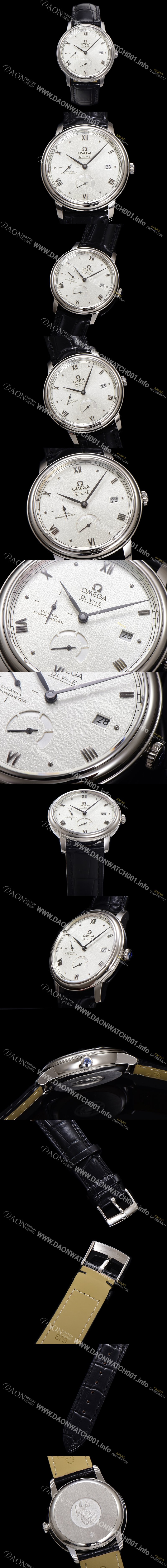 홍콩명품 [오메가] 남성용 드빌 424.13.40.21.02.005 프레스티지 코-액시얼 39.5mm 오토매틱 Cal.2627 타입 실버 선버스트 다이얼 omg0167