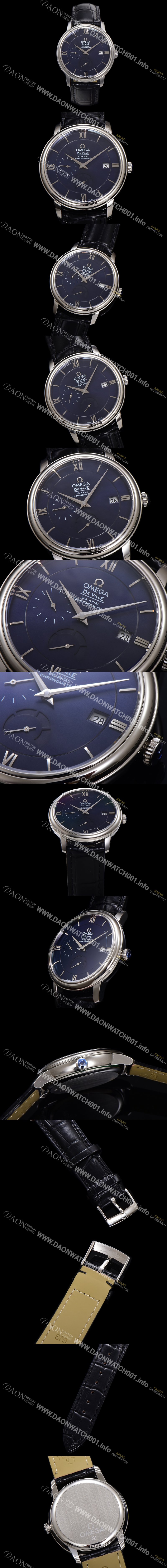 홍콩명품 [오메가] 남성용 드빌 424.13.40.21.03.001 프레스티지 코-액시얼 39.5mm 오토매틱 Cal.2627 타입 블루 다이얼 omg0168