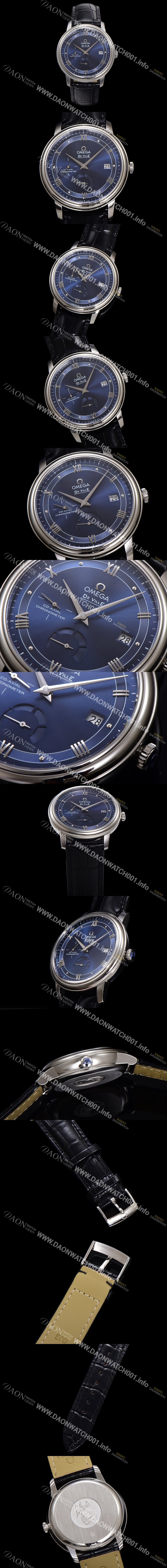 홍콩명품 [오메가] 남성용 드빌 424.13.40.21.03.002 프레스티지 코-액시얼 39.5mm 오토매틱 Cal.2627 타입 빈티지 블루 다이얼 omg0169