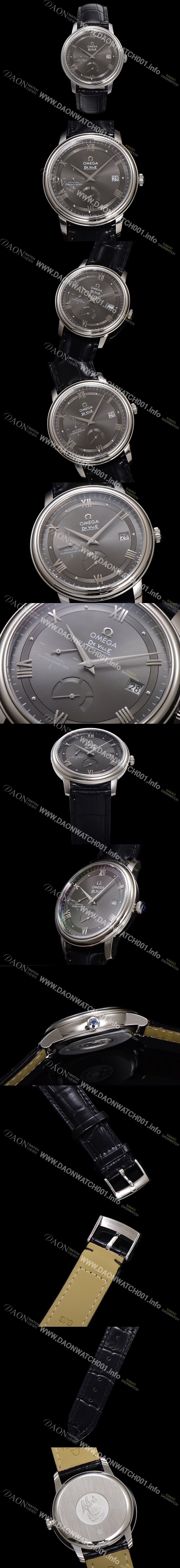 홍콩명품 [오메가] 남성용 드빌 424.13.40.21.06.001 프레스티지 코-액시얼 39.5mm 오토매틱 Cal.2627 타입 빈티지 그레이 다이얼 omg0171