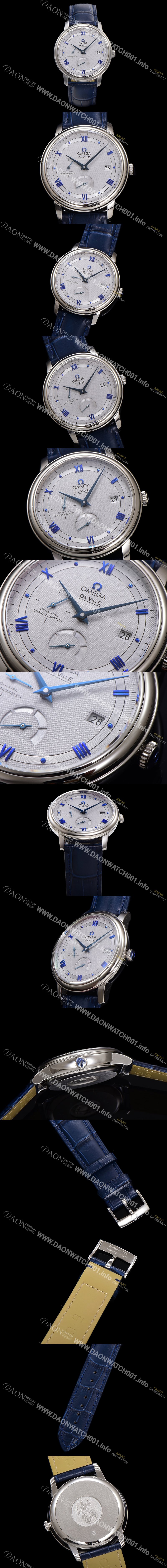 홍콩명품 [오메가] 남성용 드빌 424.13.40.21.06.002 프레스티지 코-액시얼 39.5mm 오토매틱 Cal.2627 타입 빈티지 그레이 실크 다이얼 omg0172