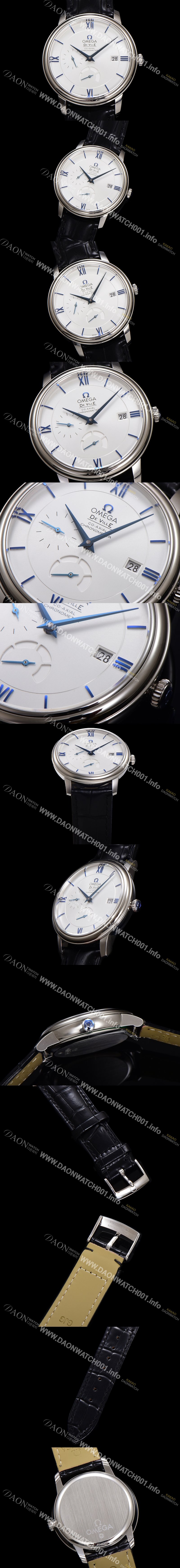 홍콩명품 [오메가] 남성용 드빌 424.53.40.21.04.001 프레스티지 코-액시얼 39.5mm 오토매틱 Cal.2627 타입 화이트 다이얼 omg0173