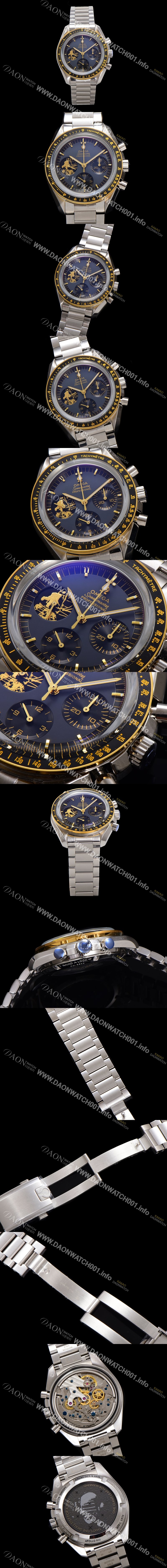 홍콩명품 [오메가] 남성용 스피드마스터 310.20.42.50.01.001 크로노그래프 프로페셔널 문워치 아폴로 11 50주년기념 수동형 무브먼트 42mm 문샤인 골드 다이얼 omg0182