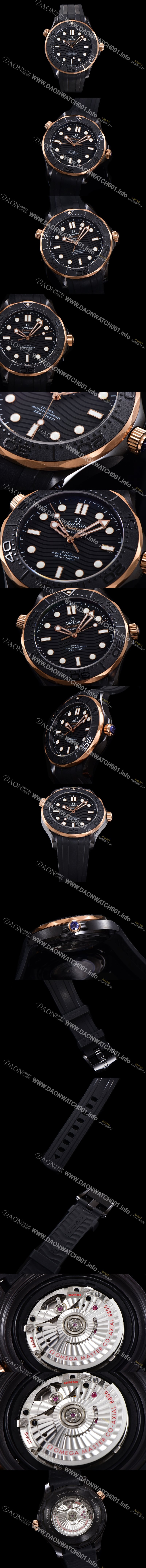 홍콩명품 [오메가] 남성용 1:1수제공정형 씨마스터 다이버 300M 210.62.44.20.01.001 코-액시얼 마스터 Cal.8806 크로노메터 43.5mm 세라믹 제질 블랙다이얼 OMG20173