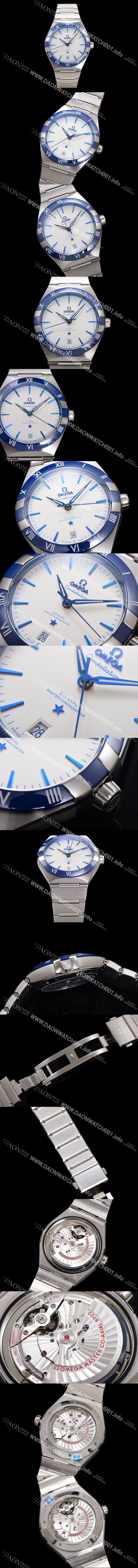 홍콩명품 [오메가] 남성용 1:1수제공정! 131.30.41.21.04.001 무브UP 컨스틸레이션 코-엑시얼 마스터 오토매틱 Cal.8900타입 41mm  메탈줄 화이트 다이얼 omg20176