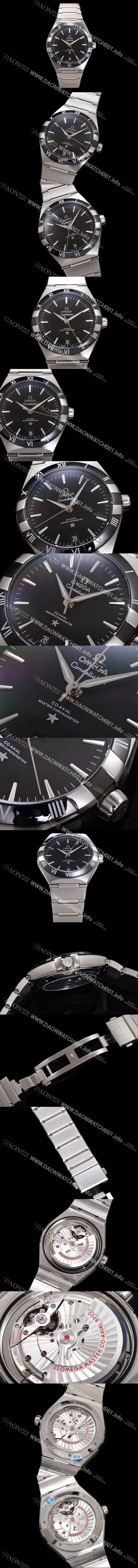 홍콩명품 [오메가] 남성용 1:1수제공정! 131.30.41.21.01.001 무브UP 컨스틸레이션 코-엑시얼 마스터 오토매틱 Cal.8900타입 41mm  메탈줄 블랙 다이얼 omg20177