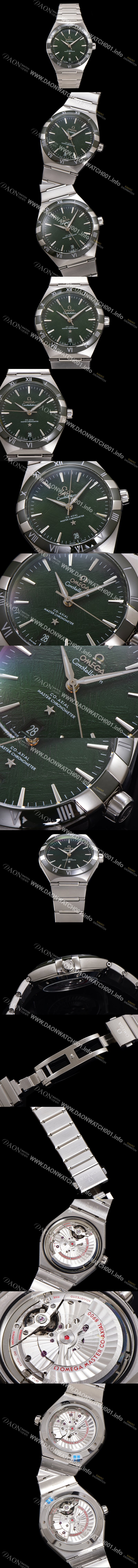 홍콩명품 [오메가] 남성용 1:1수제공정! 131.30.41.21.99.002 무브UP 컨스틸레이션 코-엑시얼 마스터 오토매틱 Cal.8900타입 41mm  메탈줄 그린 다이얼 omg20178