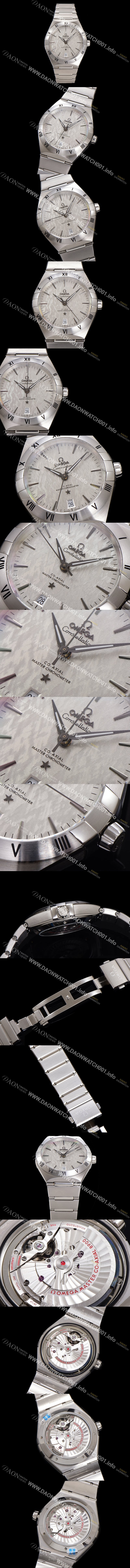 홍콩명품 [오메가] 남성용 1:1수제공정! 131.12.41.21.06.001 무브UP 컨스틸레이션 코-엑시얼 마스터 오토매틱 Cal.8900타입 41mm  메탈줄 그레이 다이얼 omg20181