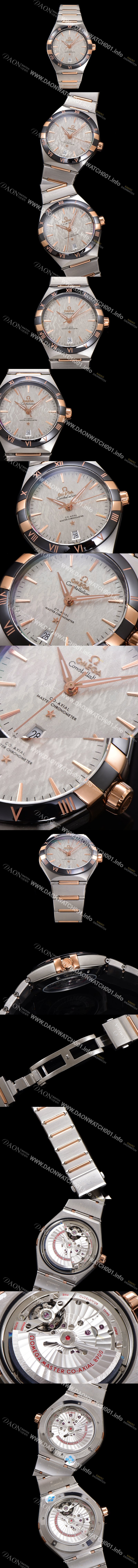 홍콩명품 [오메가] 남성용 1:1수제공정! 131.23.41.21.06.001 무브UP 컨스틸레이션 코-엑시얼 마스터 오토매틱 Cal.8900타입 41mm 18K 로즈골드 메탈줄 그레이 다이얼 omg20184