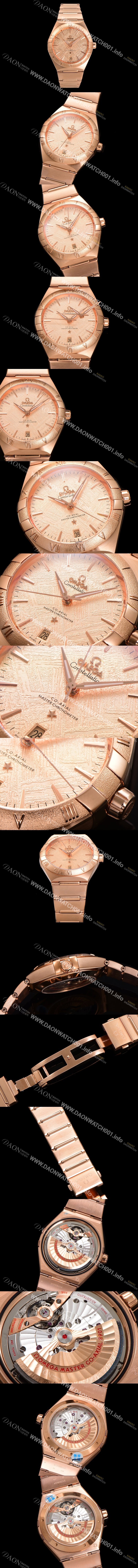 홍콩명품 [오메가] 남성용 1:1수제공정! 131.50.41.21.99.002 무브UP 컨스틸레이션 코-엑시얼 마스터 오토매틱 Cal.8900타입 41mm 18K 로즈골드 메탈줄 로즈골드 다이얼 omg20187