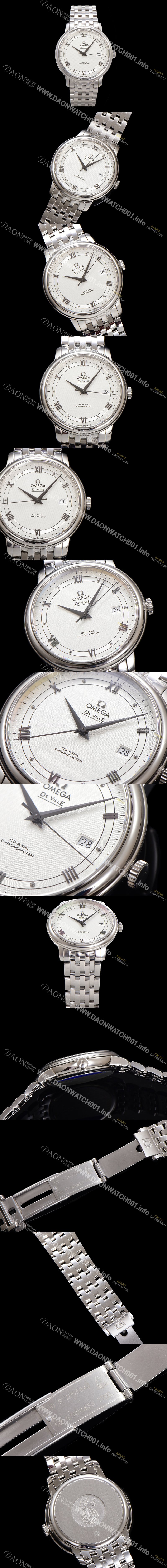 홍콩명품 [오메가] 남성용 드빌 프레스티지 424.10.40.20.02.005 오토매틱 Cal.8800타입 39.5mm 메탈줄 화이트 다이얼 omg20191