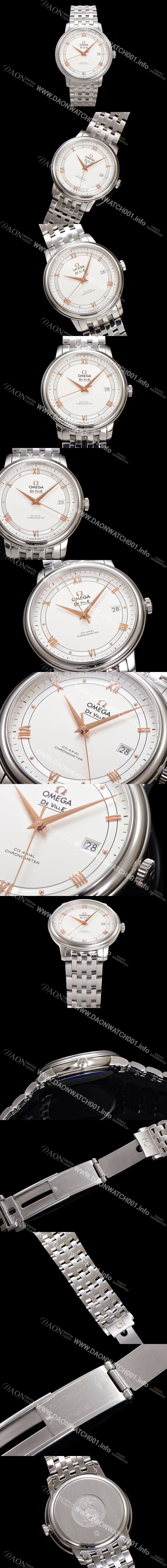 홍콩명품 [오메가] 남성용 드빌 프레스티지 424.10.40.20.02.002 오토매틱 Cal.8800타입 39.5mm 메탈줄 화이트 다이얼 omg20192