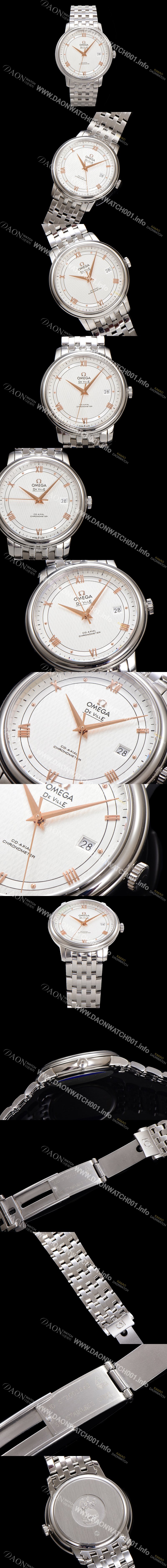 홍콩명품 [오메가] 남성용 드빌 프레스티지 424.10.40.20.02.004 오토매틱 Cal.8800타입 39.5mm 메탈줄 화이트 다이얼 omg20193