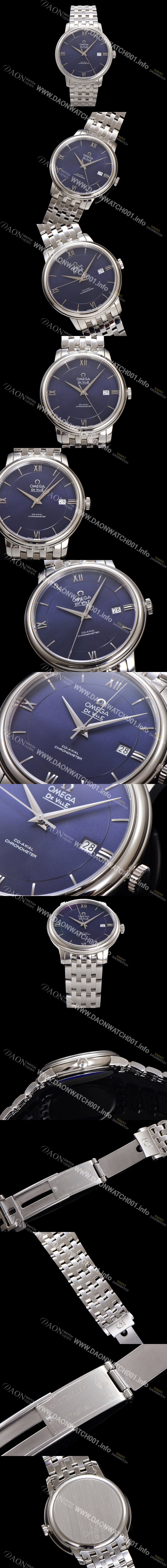 홍콩명품 [오메가] 남성용 드빌 프레스티지 424.10.40.20.03.001 오토매틱 Cal.8800타입 39.5mm 메탈줄 블루 다이얼 omg20197