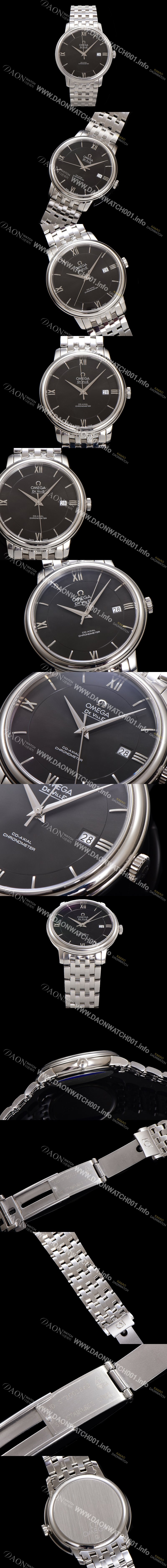 홍콩명품 [오메가] 남성용 드빌 프레스티지 424.10.40.20.01.001 오토매틱 Cal.8800타입 39.5mm 메탈줄 블랙 다이얼 omg20199