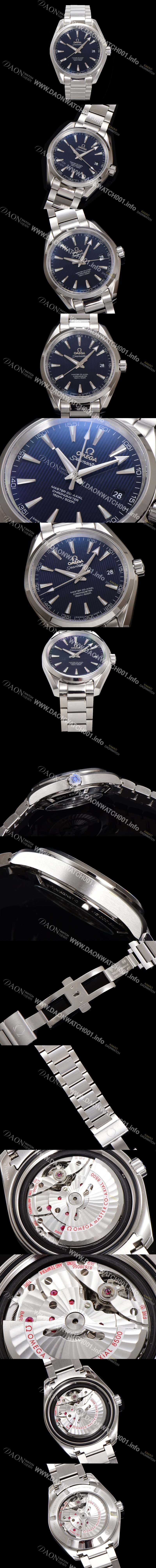 홍콩명품 [오메가] 남성용 베스트셀링 씨마스터 231.10.42.21.03.003 아쿠아테라 150M 마스터 코-액시얼 41.5mm 크로노미터 블루 다이얼 오토매틱 무브먼트 omg20222