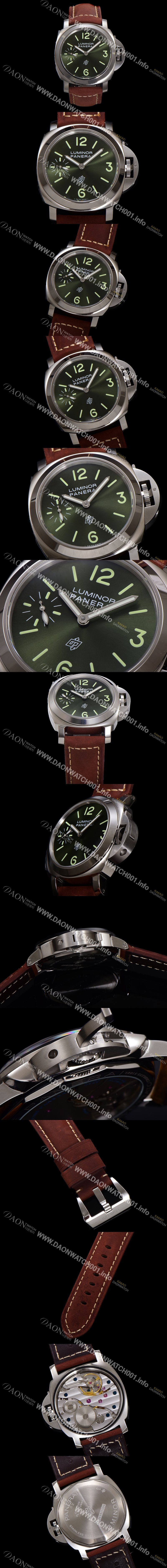 홍콩명품 [파네라이] 남성용 루미노르 PAM01624 3데이즈 수동형 무브먼트 44mm 그린 다이얼 pan5229