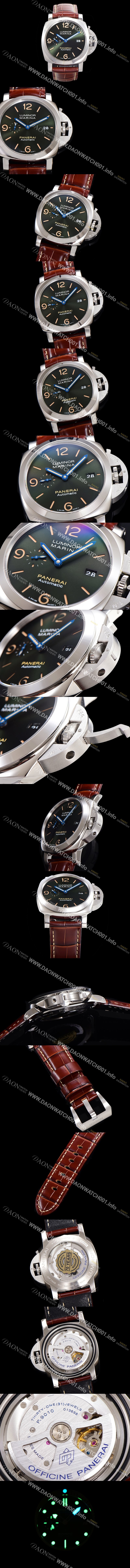 홍콩명품 [파네라이] 남성용 루미노르 PAM01116  44미리 오토매틱 무브먼트 그린 다이얼 pan9123