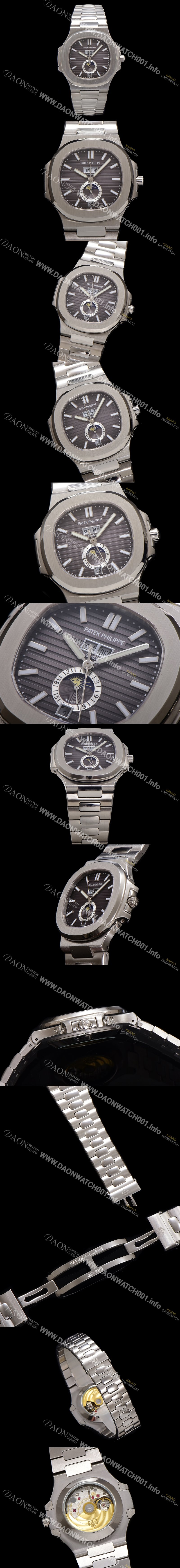 홍콩명품 [파텍필립] 남성용 노틸러스 5726A-001 오토매틱 Cal.324 타입 40.5mm 메탈줄 블랙 다이얼 pat2214