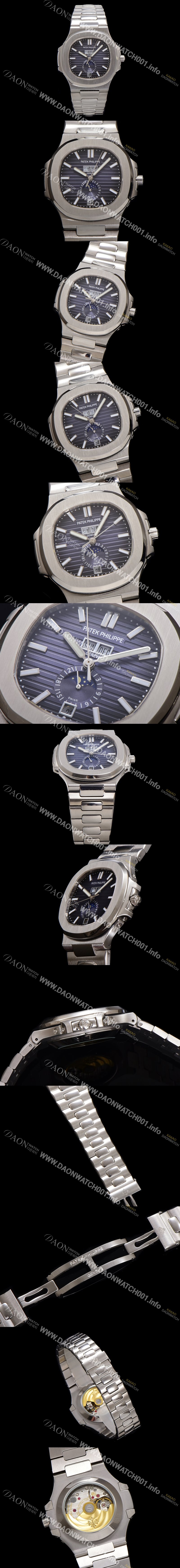 홍콩명품 [파텍필립] 남성용 노틸러스 5726/1A-014 오토매틱 Cal.324 타입 40.5mm 메탈줄 블루 다이얼 pat2217