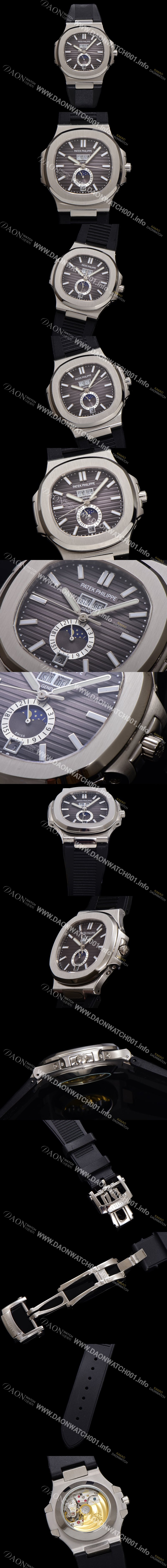 홍콩명품 [파텍필립] 남성용 노틸러스 5726A-001 오토매틱 Cal.324 타입 40.5mm 우레탄줄 블랙 다이얼 pat2218