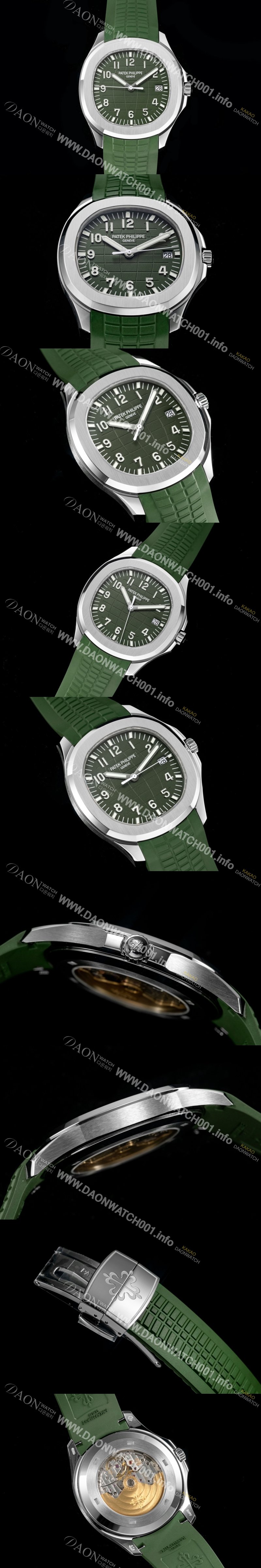 홍콩명품 [파텍필립] 남성용 아쿠아넛 데이터 Ref. 5168G-010  42mm 오토매틱 Cal.26-330 타입 그린 다이얼 pat2222