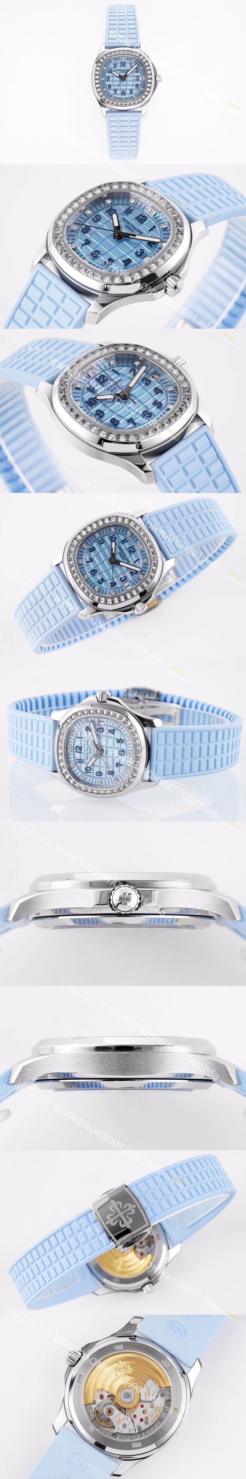 홍콩명품 [파텍필립] 여성용 아쿠아넛 5072G-001 35.6mm 오토매틱 Cal.324 타입 블루 다이얼 pat2233