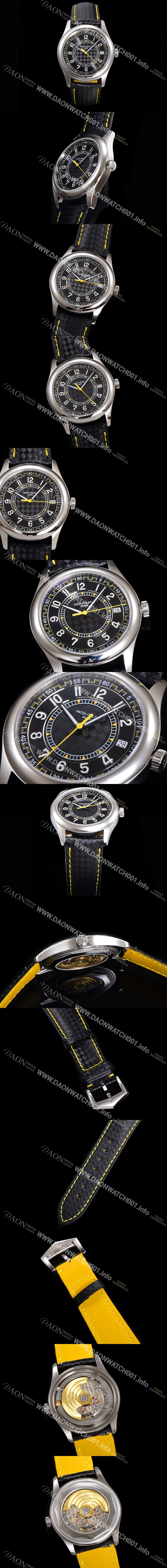 홍콩명품 [파택필립] 남성용 칼라트라바 Ref.6007G-011 오토매틱 Cal.324 타입 40mm 가죽줄 블랙다이얼 pat78244