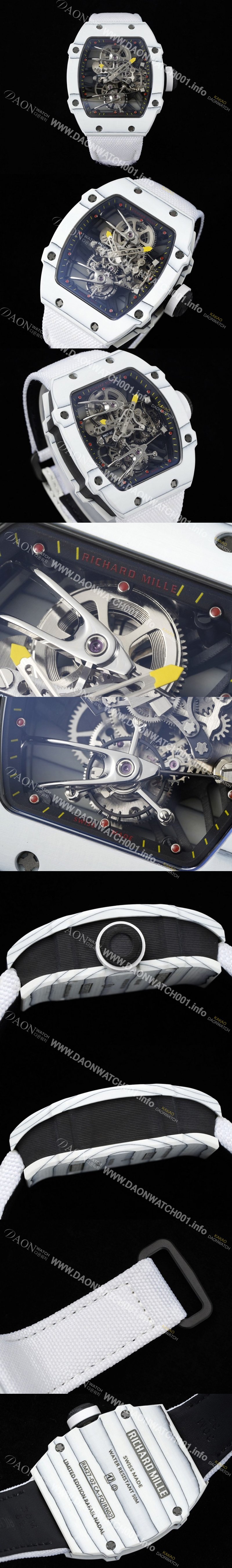 홍콩명품 [리차드밀레] 남성용 RM27-02 투어빌론 라파엘 나달 47mm 기계식 수동형 무브먼트 스켈레톤 다이얼 ric0274