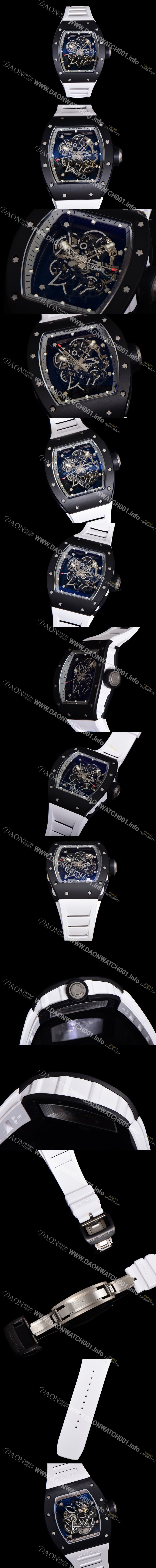 홍콩명품 [리차드밀레] 남성용 RM055 부바왓슨 세라믹 50mm 기계식 수동형 무브먼트 스켈레톤 다이얼 ric0313