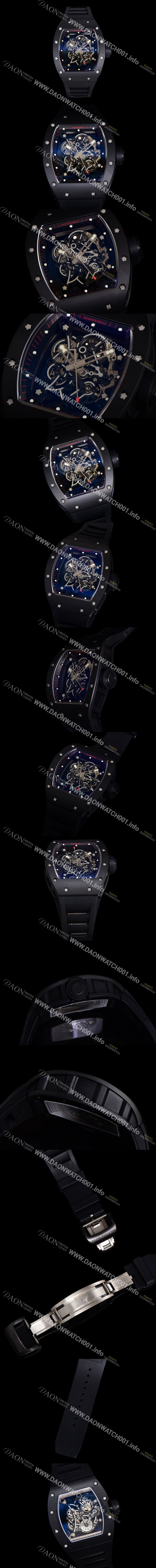 홍콩명품 [리차드밀레] 남성용 RM055 부바왓슨 세라믹 50mm 기계식 수동형 무브먼트 스켈레톤 다이얼 ric0315