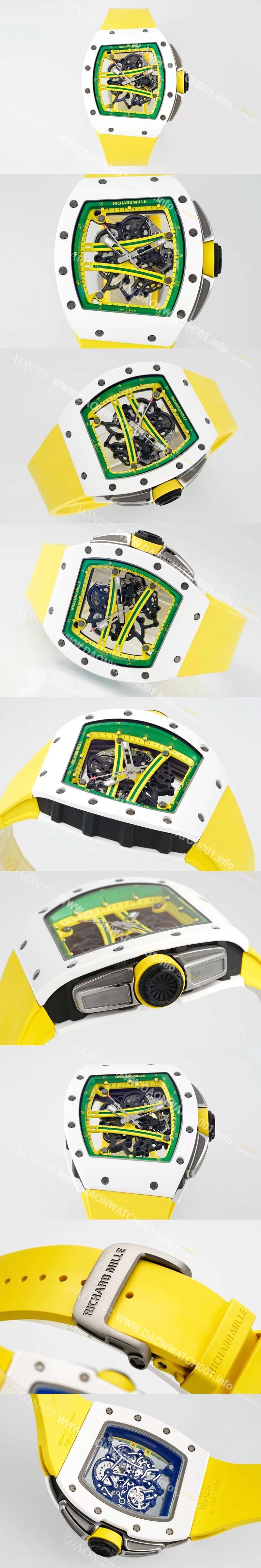 홍콩명품 [리차드밀레] 남성용 리차드밀 RM61-01 세라믹 50mm 기계식 수동형 무브먼트 스켈레톤 다이얼 ric0319